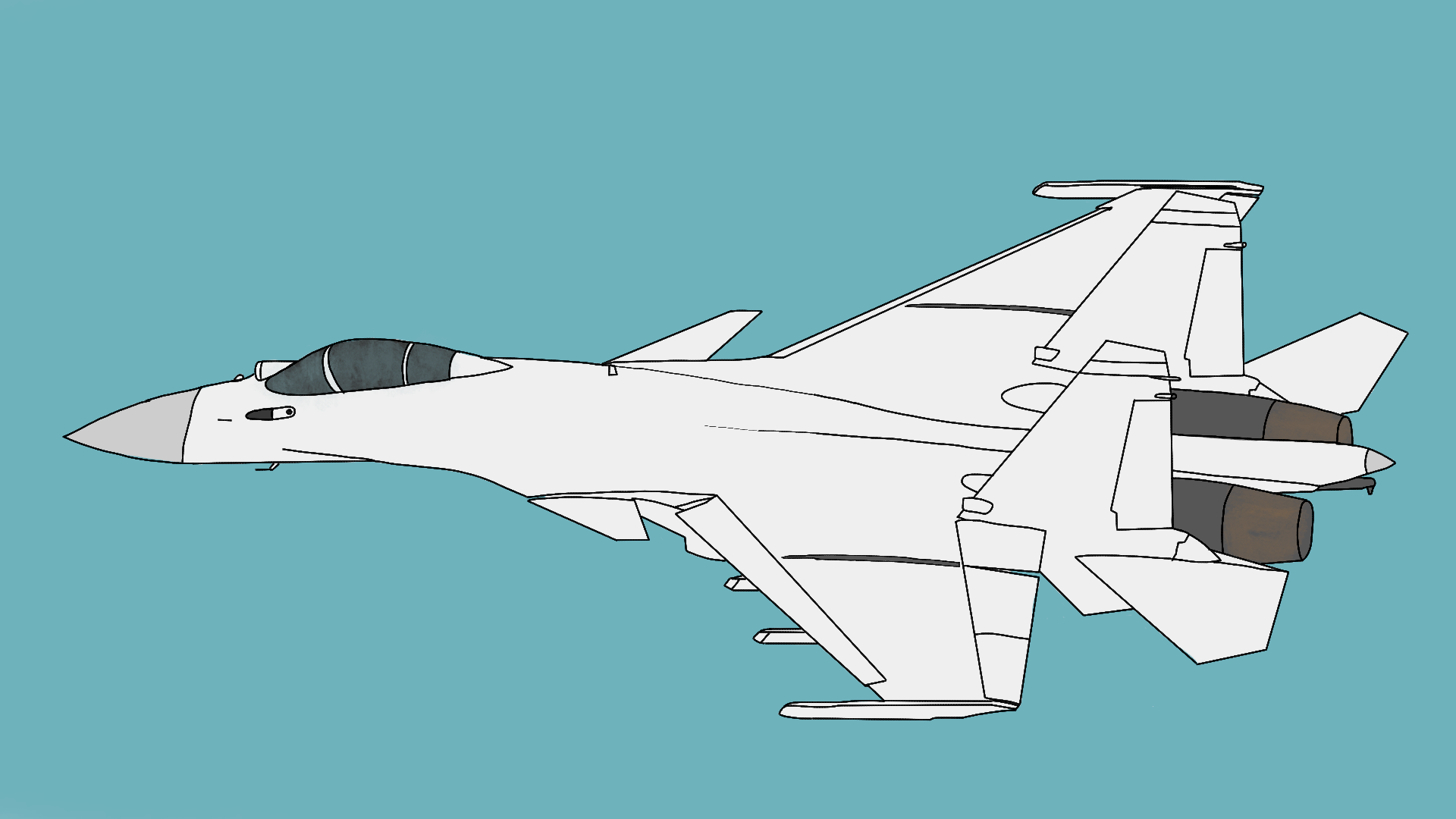 The world's second operational J-15T in flight.